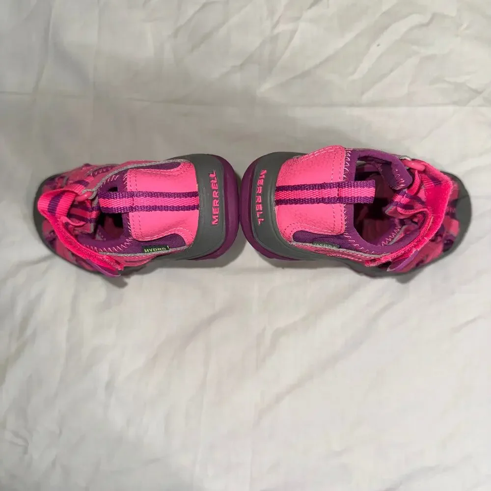 Merrell Hydro Kids Closed Toe Hiking Water Sandals Pink Purple Size 1Y